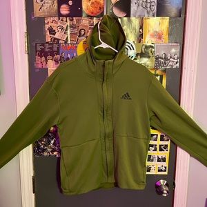 Climawarm Green Adidas Zip Up Hoodie